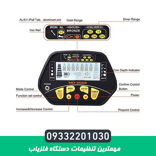 مهمترین تنظیمات دستگاه فلزیاب